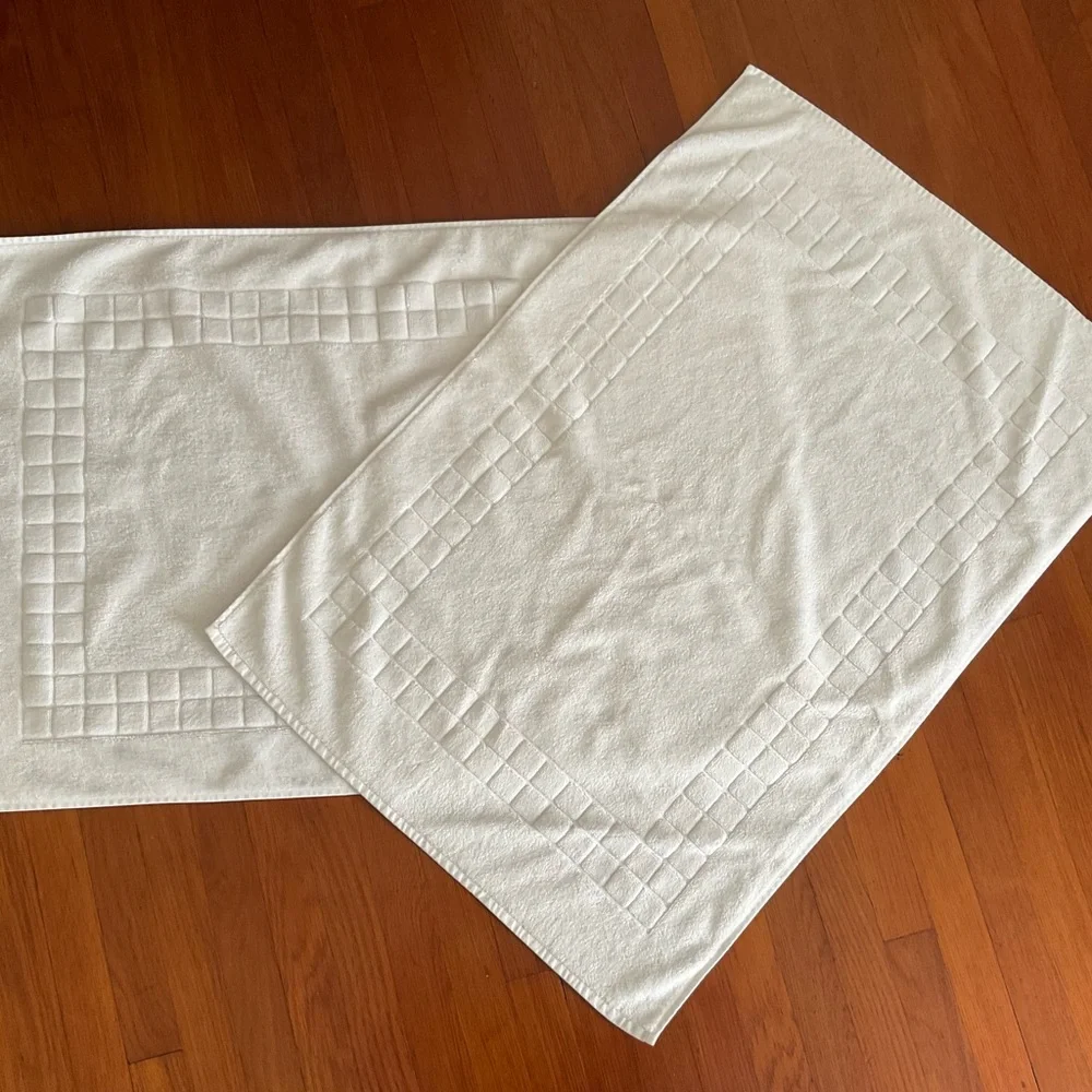 Chelsea Collection 100% Cotton Towel Bath Mat Set of 2 White